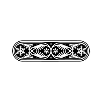 Elegant Black And White Winter Border - Ornament vector