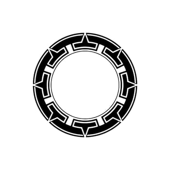 Geometric Black White Circular Element On White Background vector