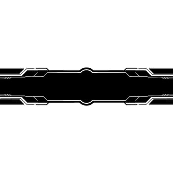 Futuristic Black Bar Overlay Scifi Tech Element vector