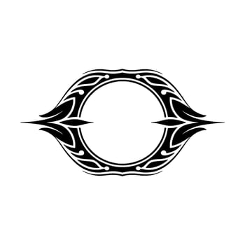 Elegant Black Ornate Frame Tribal vector