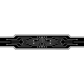 Abstract Black White Circuit Board vector