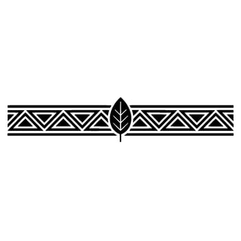 Geometric Leaf Border Illustration Minimalist Nature vector