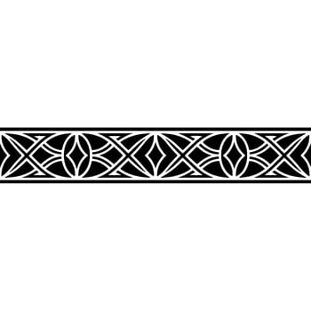 Geometric Border, Black White, Ornamental, Illustration vector