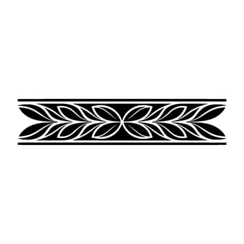 Elegant Black And White Floral Border, Decorative Elements vector
