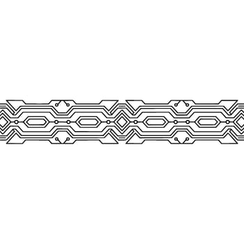 Minimalist Tech Circuitry, On White Background vector