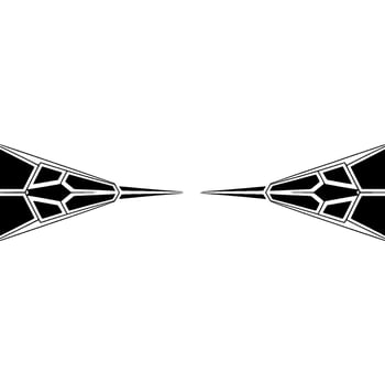Geometric Abstract Black And White Symmetry vector