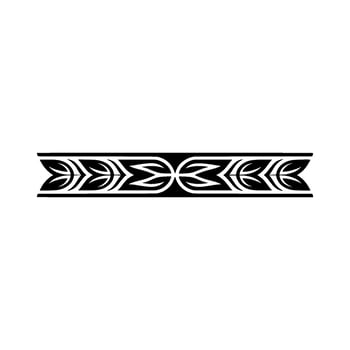 Elegant Black White Floral Border For vector