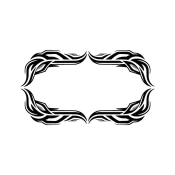 Geometric Black And White Frame Border Element vector