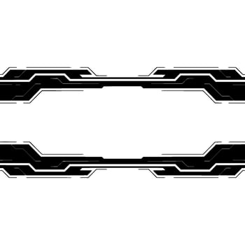 Tech Abstract Futuristic Black Lines On White Background vector