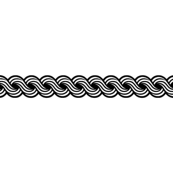 Minimalist Intertwined Pattern, Black, White, Gray, Geometric vector