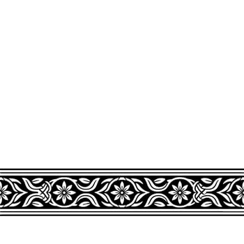 Elegant White Abstract With Floral Ornament Border vector