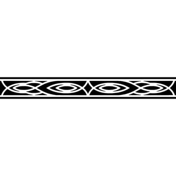 Minimalist Black And White Celtic Knot Border On A Gradient Background vector