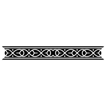 Elegant Black Ornamental Border, Decorative Element On White vector
