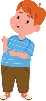 Boy in Striped Shirt vector