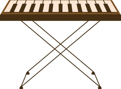 Synthesizer on Stand Musical Instrument vector