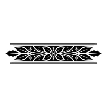 Black White Christmas Border With Holly Snowflakes vector