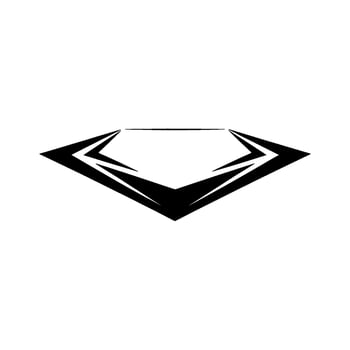 Black Diamond On White Background vector