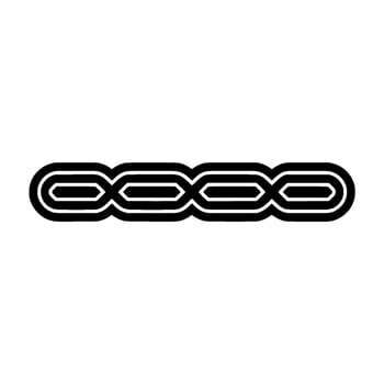 Abstract Black White Chain, Minimalist Element vector