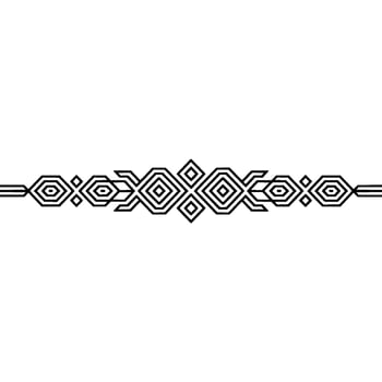 Minimalist Geometric Ornament, Black White Decorative Border vector