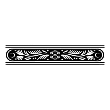 Decorative Winter Border With Snowflake Floral Elements vector