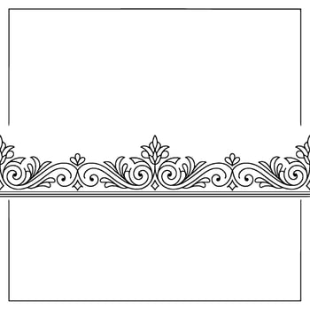 Elegant Ornamental Border, Classic Flourish, Frame Template vector