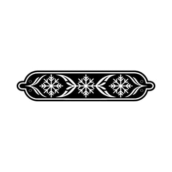 Ornate Snowflake Border Winter Season Illustration vector