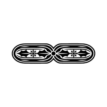 Black White Winter Ornament vector