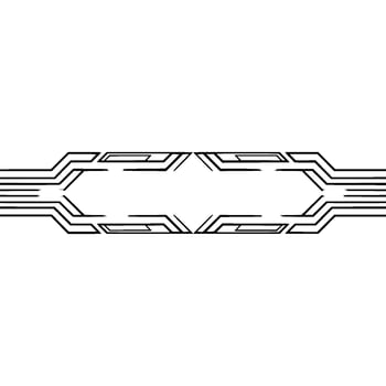 Futuristic Tech Element Metallic Lines, Clean vector