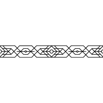 Geometric Black Border On White Background, Art Deco Style vector
