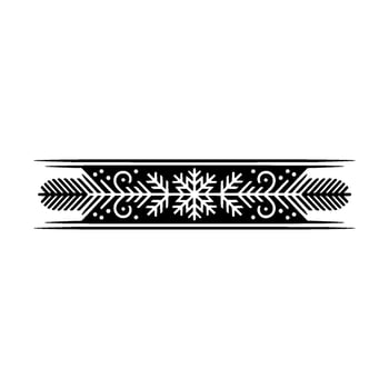 Minimalist Winter Garland Snowflake And Pine vector