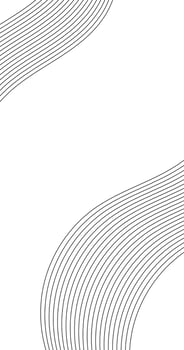 Abstract billowy and undulating parallel lines stripes on vertical empty background cover design vector