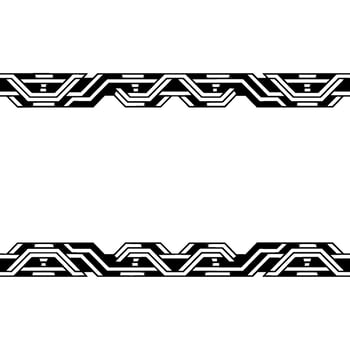 Abstract Geometric Border, Black, White, Gray, Modern vector
