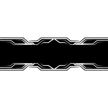 Tech Frame Black White Geometric Border Element vector