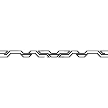 Geometric Black Line Border, Minimalist, Abstract Tech Element vector