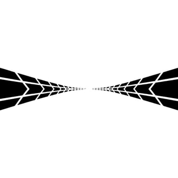 Abstract Perspective Corridor Geometric Black And White vector