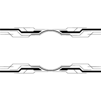 Abstract Tech Black Lines On White Background vector