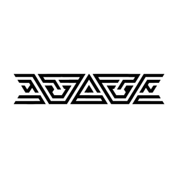 Geometric Line Pattern Border On White Background vector