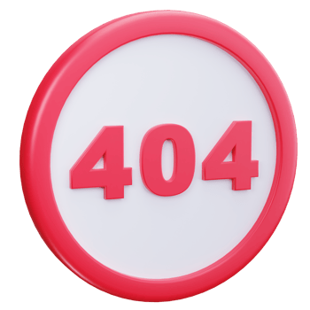 3D Icon Circular Web Error 404 png