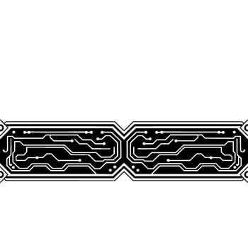 Black White Circuit Board Background, Technology vector