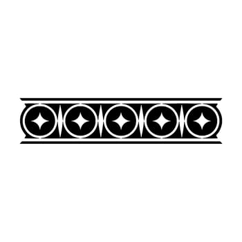 Geometric Decorative Border Minimalist Black And White Pattern vector