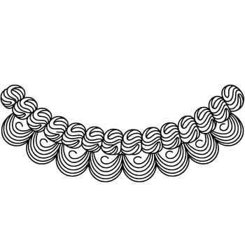 Abstract Black And White Swirl Pattern Border vector