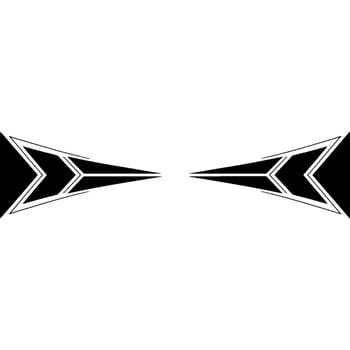 Abstract Minimalist Arrow In Grayscale On White Background vector