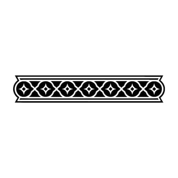 Elegant Black And White Ornamental Border, Geometric vector