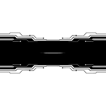Minimalist Tech Background Circuit Board In Black And White vector