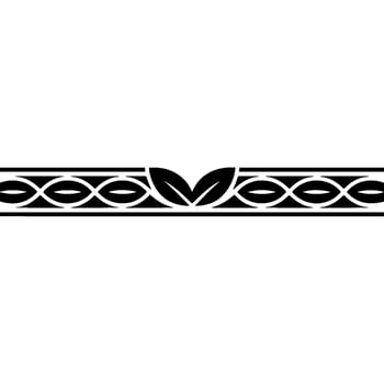 Minimalist Leaf Border, Black And White, Elegant Decoration vector