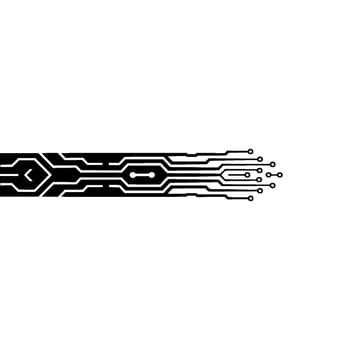 Minimalist Circuit Board, Tech Background, Black White vector