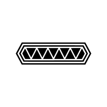 Geometric Black And White Element Repeating Triangles, Modern Style vector