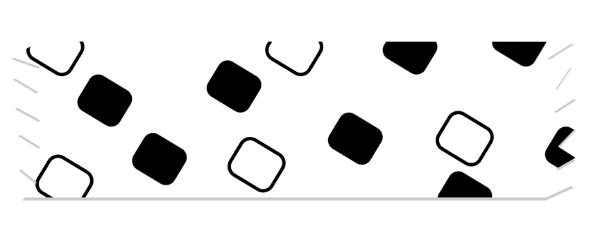 Minimalist doodle style decorative tape for journals with cube shape png