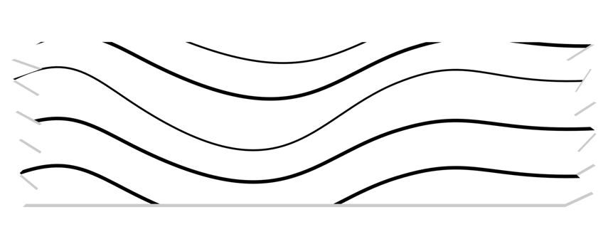 Minimalist doodle style decorative tape for journals with cute wave png