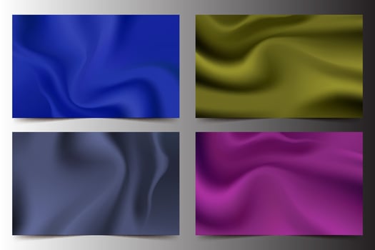 realistic billowing luxury colorful cloth background vector